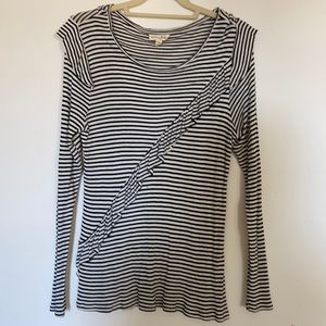 Maison Jules Black and white striped top